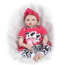 22 Inch Lifelike Princess Girl Baby Dolls Soft Silicone Reborn Babies Handmade Dolls Toy Realistic Doll Baby Alive Birthday Gift