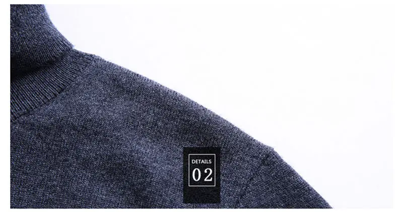 COODRONY свитер для мужчин осень 2017 г. Новинка зимы теплые свитеры с высоким воротом Кашемир Шерсть тянуть Homme Повседневный пуловер s трикотаж 7182