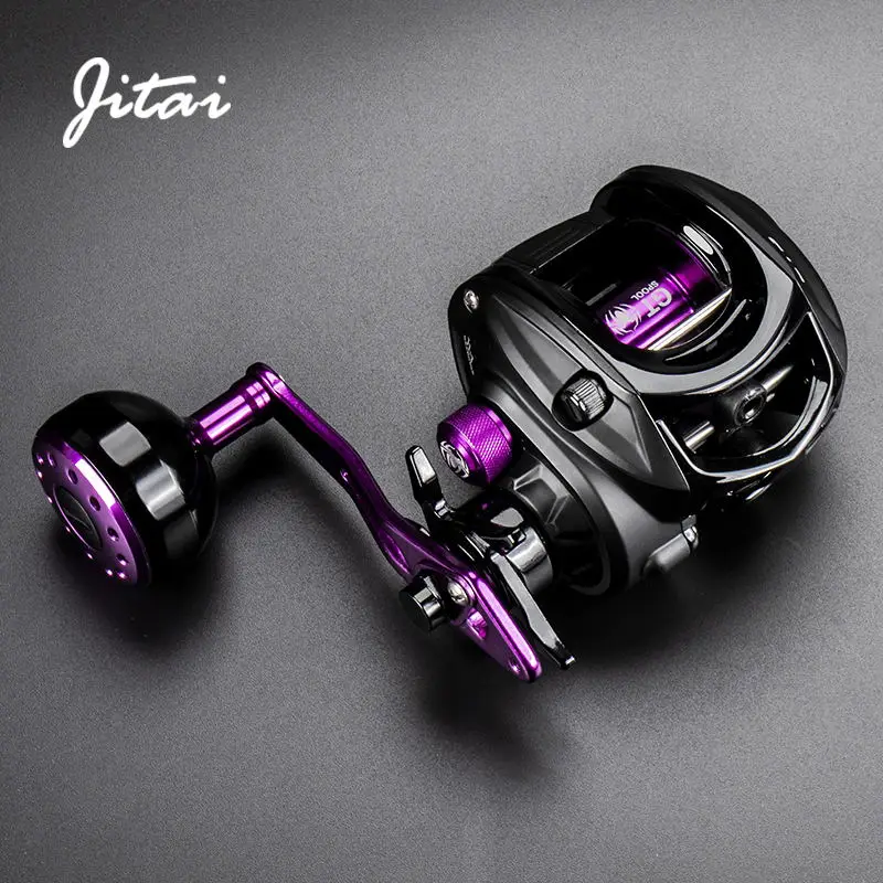 JITAI dos secciones de carrete de la pesca de acero inoxidable 12BBs 92mm se pomo de 8 kg de fibra de carbono a Carretilha bobina de ruedas - 1