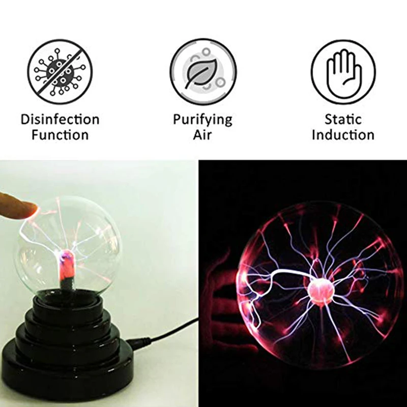 Плазменный шар лампа Волшебные ночные огни Сфера Молния настольные лампы сенсорный датчик свет Новинка игрушка вечерние домашний офисный Декор