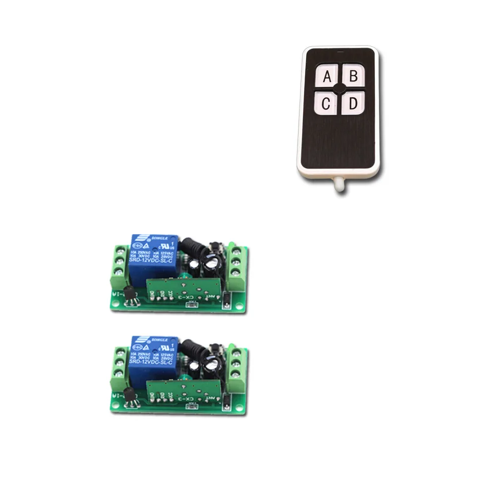 

DC9V 12V 24V 1CH 10A Wireless Remote Control Switch RF Remote Controller Receiver Transmitter 315/433MHZ