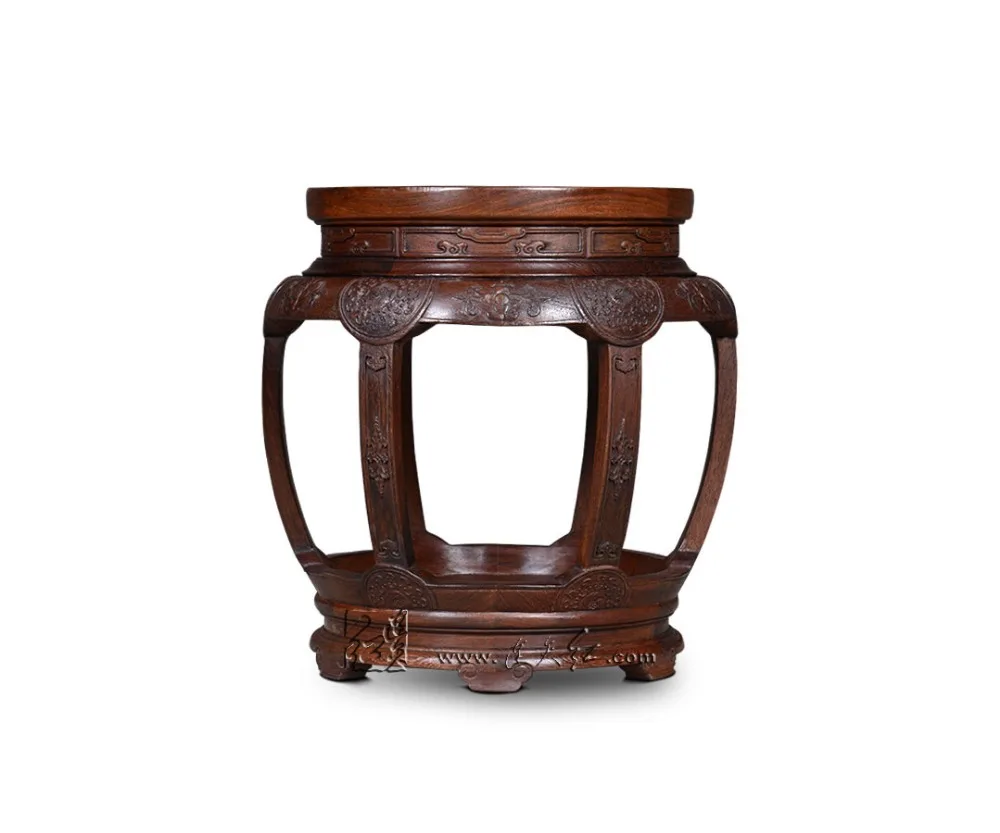 O Palácio Imperial Reserva Livro Chinês Mobiliário Antigo Jacarandá Birmanês Banco Casa Decoração Fezes Rodada