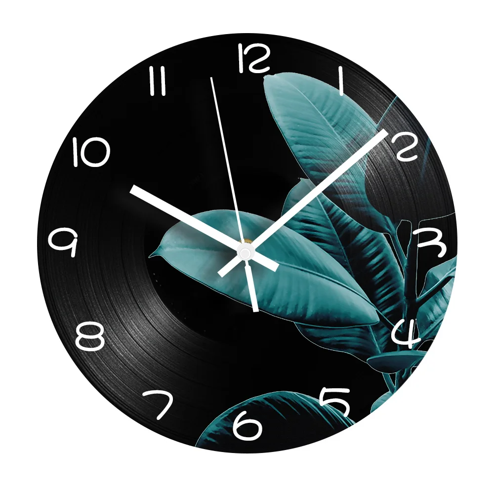 Foglie di Meccanismo di Orologio Da Parete Digitale Design Moderno  Silenzioso Decorativo Del Vinile CD Record Pianta Orologio Vintage Orologio  Da Parete|Wall Clocks| - AliExpress