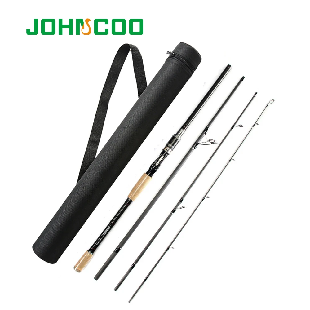 Кастинговое удилище JOHNCOO с чехлом 2 1 м 4 7 3 карбоновая удочка для путешествий