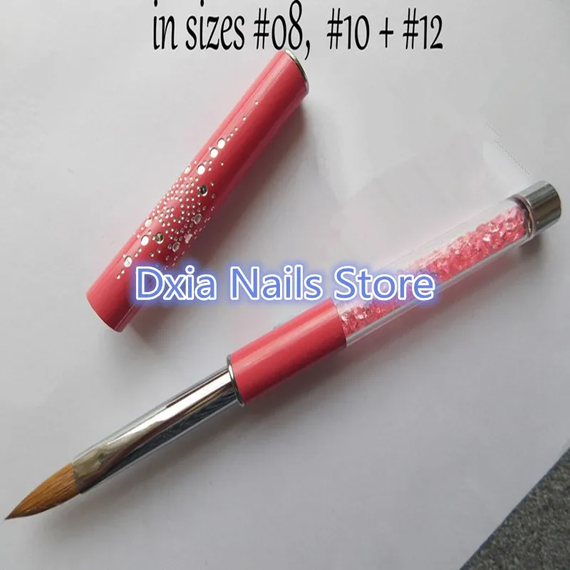 

Oval Sharp 1 Piece Free Shipping Rhinestone Professional Salon Using Pure Kolinsky Nail Sculpture 3D Brush 8#10#12