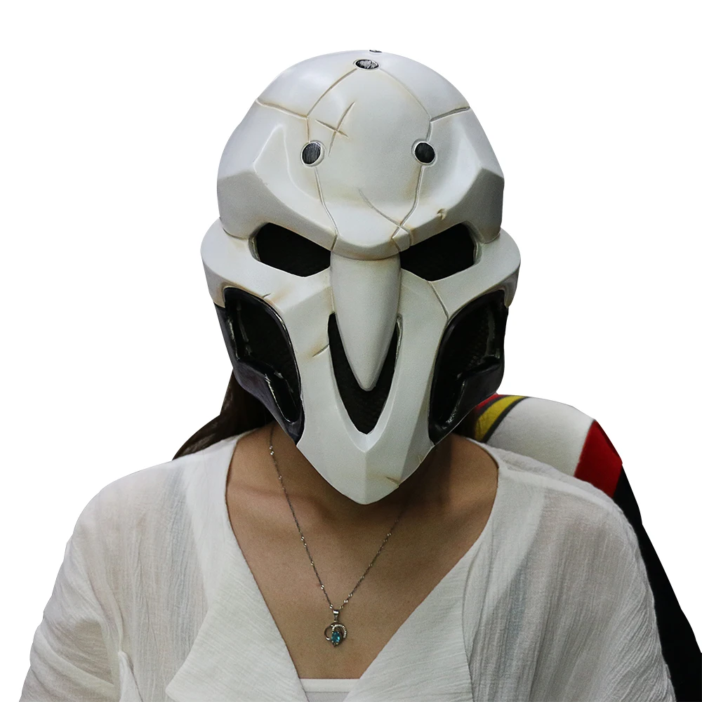 High Quality Over watch Game Mask PVC Cosplay Reaper Mask Helmet Halloween Reaper Party Mask (9)