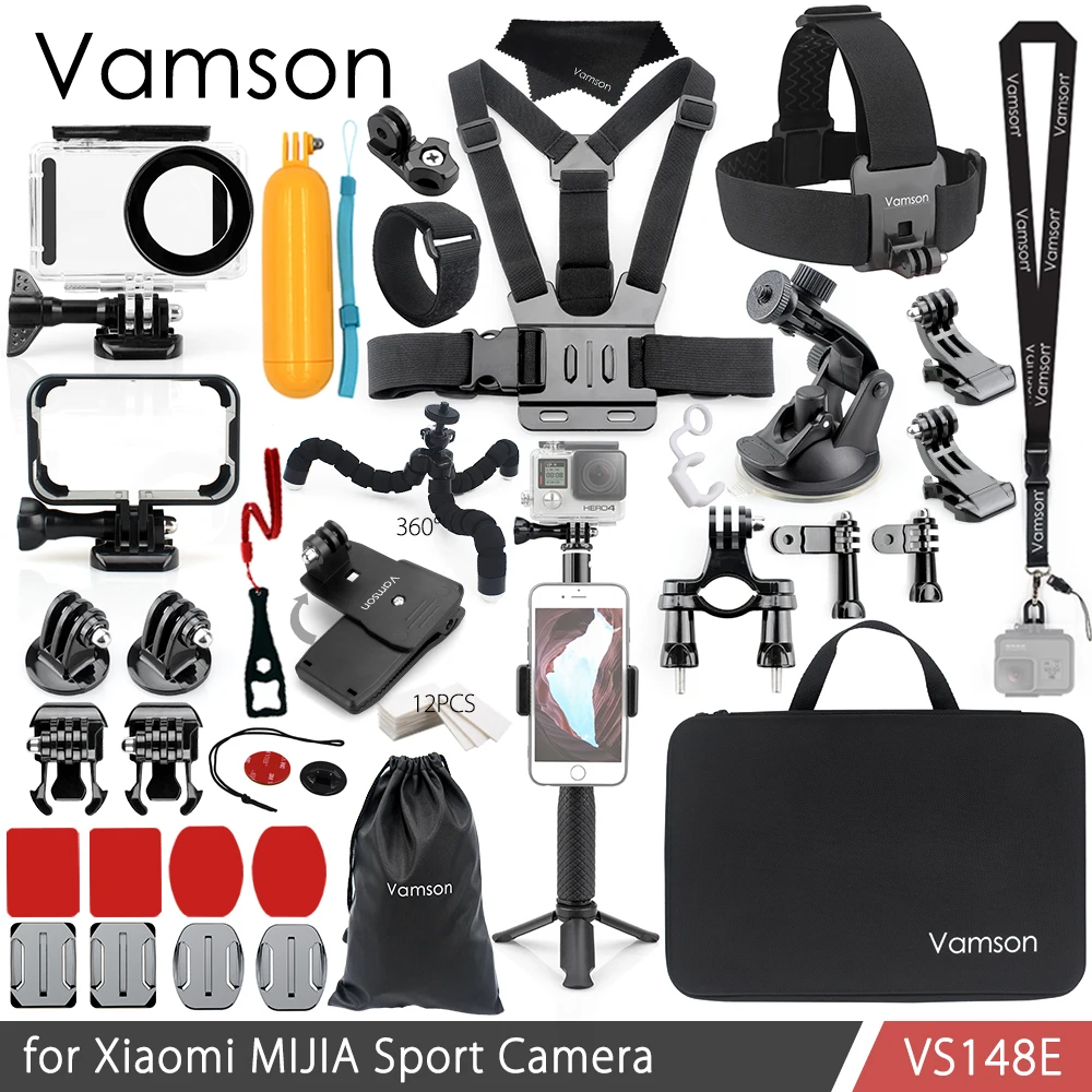 Комплект аксессуаров Vamson VS148 для Xiaomi MIJIA водонепроницаемый корпус каркас штатив