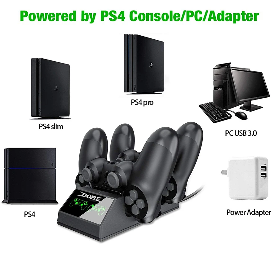 PS4 контроллер зарядное устройство PS4 USB зарядная док-станция зарядная станция для sony Playstation 4/PS4 Pro контроллер