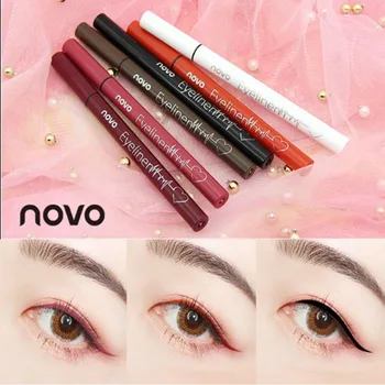 

Novo color eyeliner pencil brown black pen waterproof long lasting super slim liquid matte eye liner pen BN108