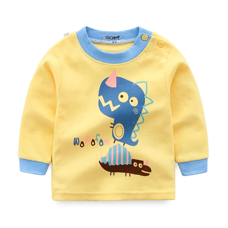 

Cartoon Dinosaur Boys Long Sleeve T Shirt For 2-8Years Cotton Children Kids Boys Tops Tees T Shirt Spring Autumn Girl Tshirt