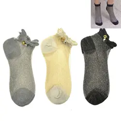 Новый Для женщин колокол ультратонкие прозрачные шелковые кружева эластичные короткие носки эластичные Смешные Носки