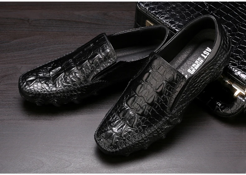 New Men's Octopus Leather Penny Loafers Crocodile Slip On Driving Shoes Mens Casual Shoes Moccasins Business Boat Shoes Branded (13)