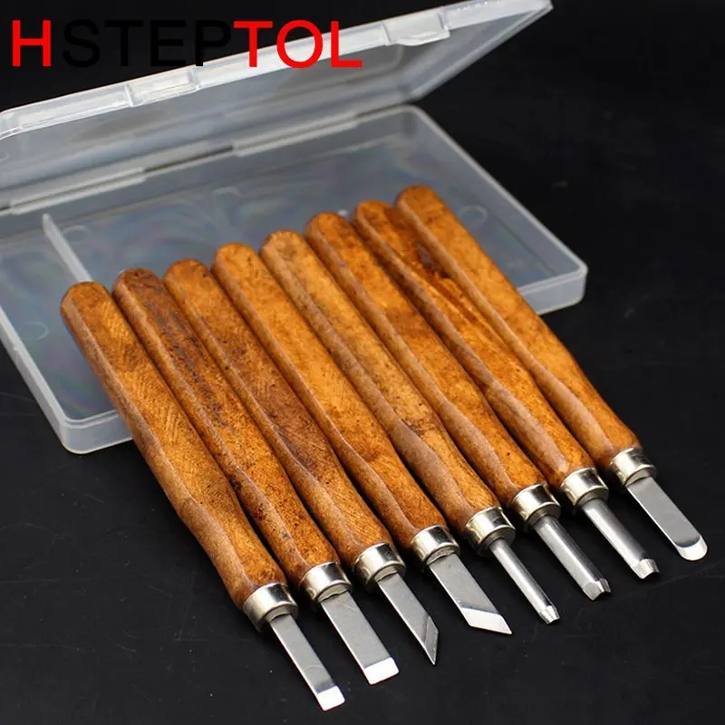 8PCS Woodcut Hand Wood Carving Chisels Knife Engraving DIY Tools Kit Carved Wooden Cutter For Woodworking | Инструменты