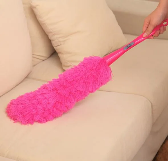 1 ШТ. Мягкой Микрофибры Для Очистки Duster с Кнопкой Пыль Cleaner Ручка Перо Анти-Статические Магия Бытовой Химии Инструмент LF 159