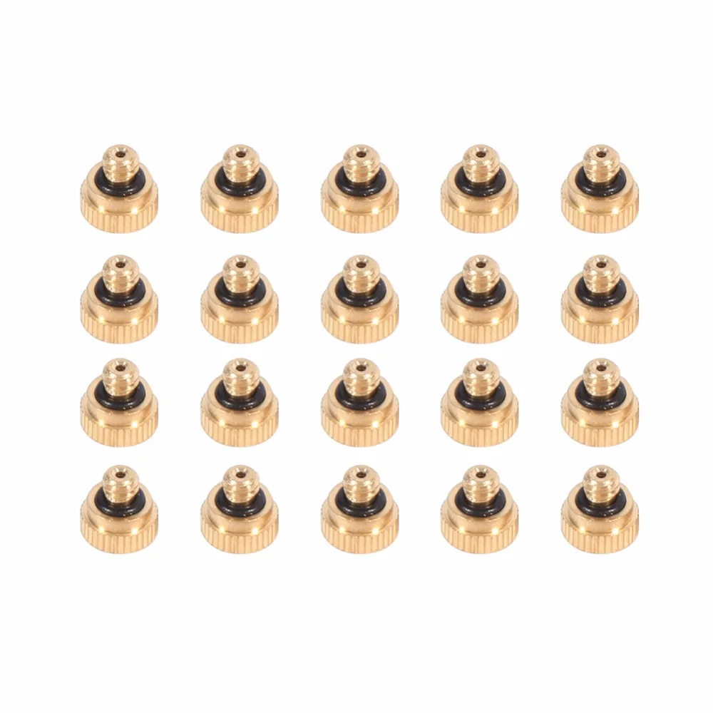 

20PCS/Lot (0.4 mm) Brass Misting Nozzles Spray Misting Garden Grass Lawn Water Sprinklers Irrigation Fitting For Garden Sprayer