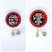 Сердечный уход значок медсестры держатель-выдвижной ролик для бейджа-значок медсестры держатель