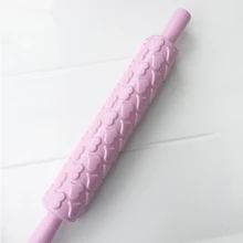 Рождественский подарок узор тисненая Скалка Для DIY кухонные пряники HTQ99