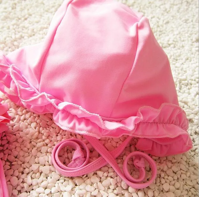 1 шт., купальный костюм для маленьких девочек, кольцо волшебный цветок, купальник+ шапочка, купальный костюм, комплект для маленьких девочек, бикини Одежда, комплект