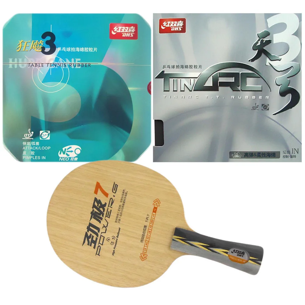 Pro Table Tennis PingPong Combo Racket DHS POWER.G7 PG7 PG.7 PG 7 with DHS TinArc 3 and NEO Hurricane 3 Rubbers Pro Table Tennis PingPong Combo Racket DHS POWER.G7 PG7 PG.7 PG 7 with DHS TinArc 3 and NEO Hurricane 3 Rubbers