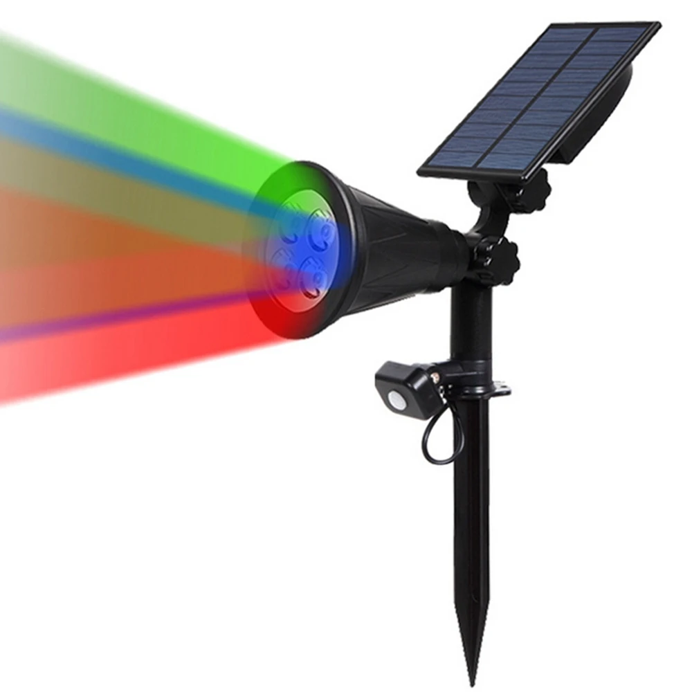 Солнечная садовая лампа RGB 4 светодиодный PIR датчик движения газон уличный светильник водостойкий Двор Настенный Ландшафтный Tuinverlichting лампа