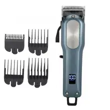 Аккумуляторная бытовая электрическая машинка для стрижки волос ЖК-дисплей резак для волос беспроводной триммер для волос