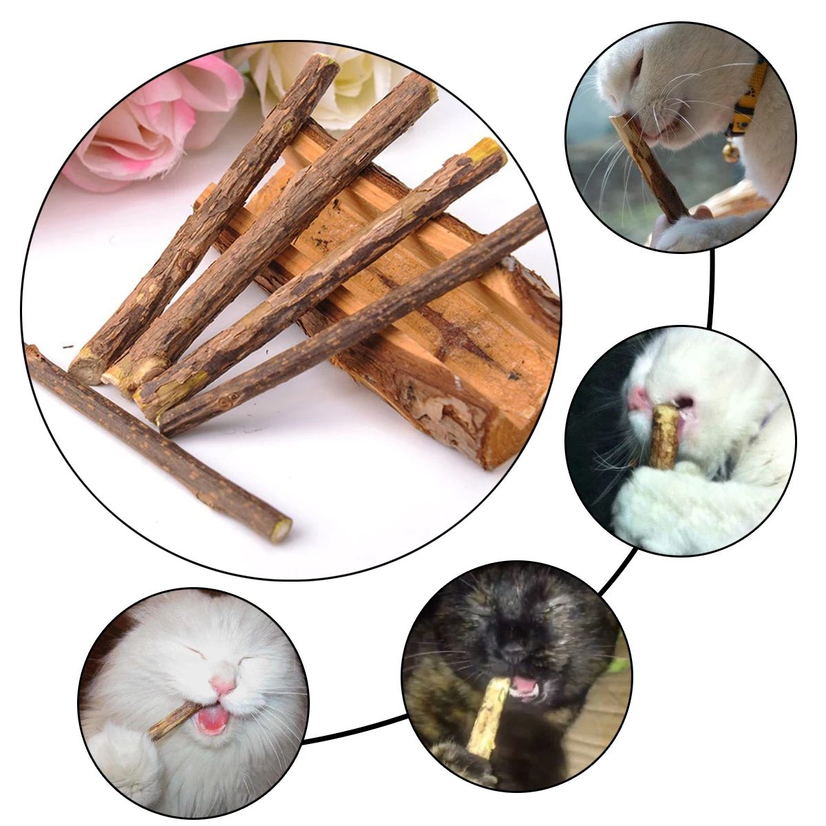 YHYS практические 10 шт. натуральный Mutian закуски для домашних животных Cat Жевательная палочка лечения игрушка для кота молярная Еда Кошка мяты