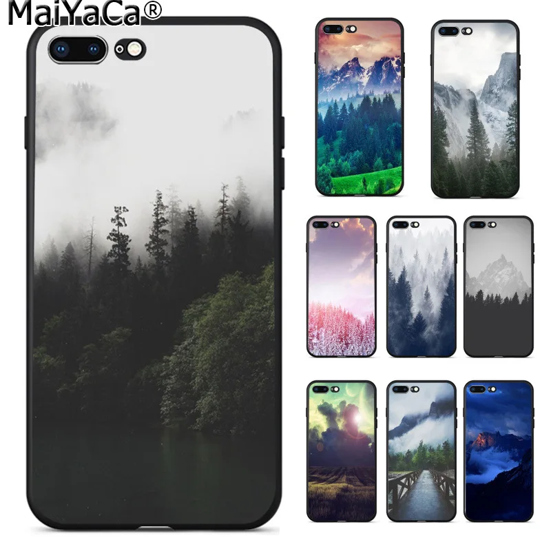 MaiYaCa Forest Cloud Pattern Colorful Cute Phone Accessories Case for Apple iPhone 8 7 6 6S Plus X XS MAX 5 5S SE XR Cellphones MaiYaCa Forest Cloud Pattern Colorful Cute Phone Accessories Case for Apple iPhone 8 7 6 6S Plus X XS MAX 5 5S SE XR Cellphones