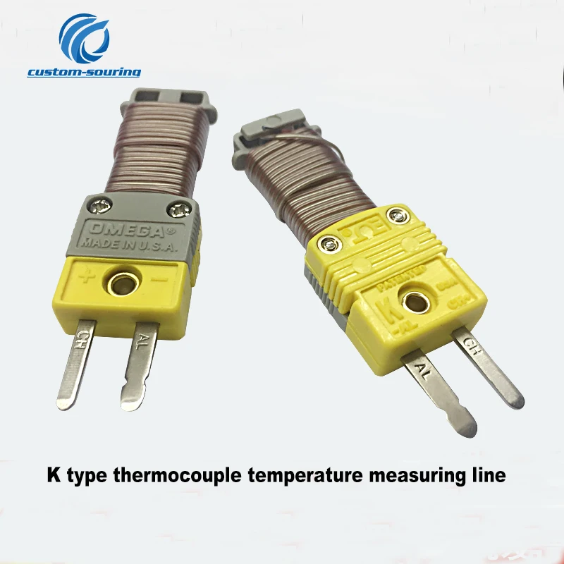 Original 2pc 1M K type thermocouple plug SMPW K M TT K 30 Winding