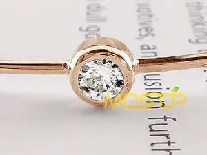 18 К розовое золото природных алмазов браслет Открыть женский Для женщин Девушка браслет простой Изысканный подарок ювелирные изделия Лидер продаж партия Мода хорошее