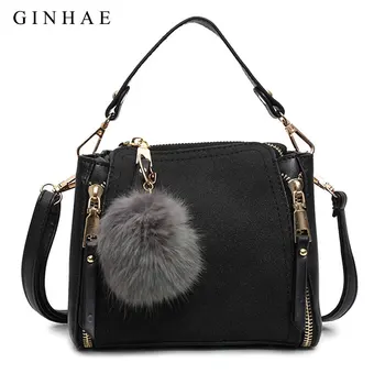 

Luxury Women Pu Leather Tote Bag Female Zipper Handbags New Fashion Ladies Small Messenger Bags Vintage Solid Suede Bolsos Mujer