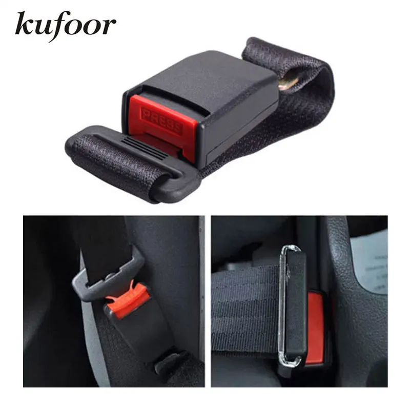 1 Piece Kufoor 14.17 inch 36cm Universal Black Car Buckle Safety Belts