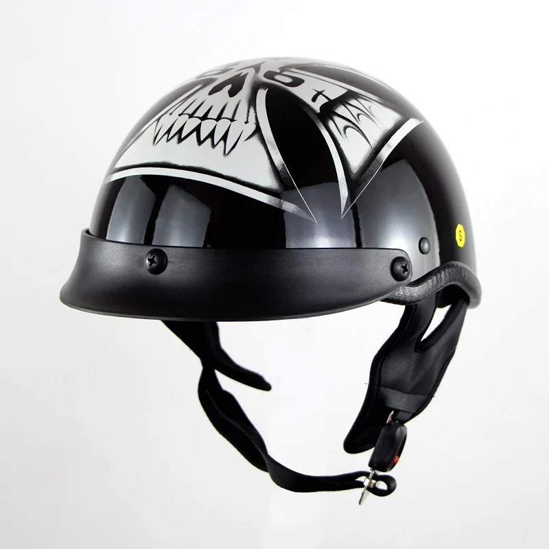 Soman 103 DOT Ретро Классический череп Мотоцикл Портативный шлем Германия Стиль мотоцикл унисекс Capacetes защитные шлемы - Цвет: 1