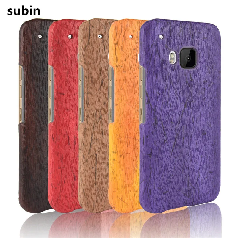 For HTC One M9 Phone Case Bumper PC Plastic M 9 PU Leather Cover For