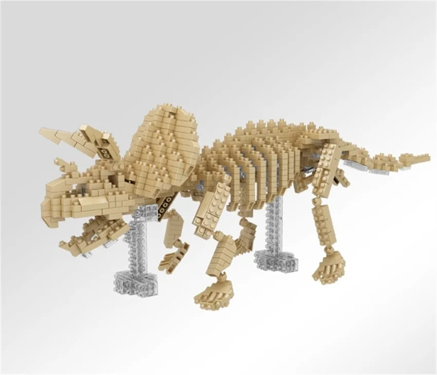 YZ алмазные блоки 3D модель скелета DIY Строительные кирпичи динозавр аукцион фигурка Тигр тело Скелет Juguetes игрушки мальчик подарок 66508
