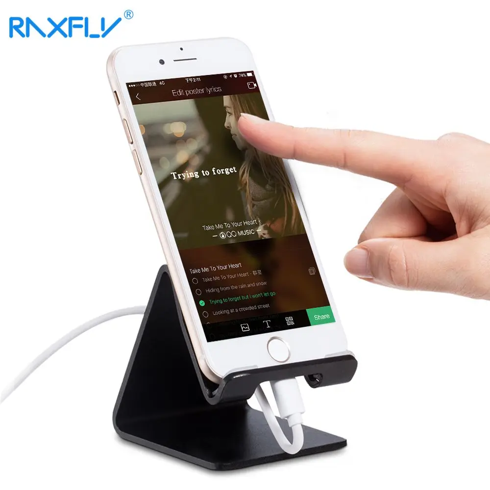 Держатель для телефона RAXFLY iPhone X 8 Plus iPad Универсальный алюминиевый металлический