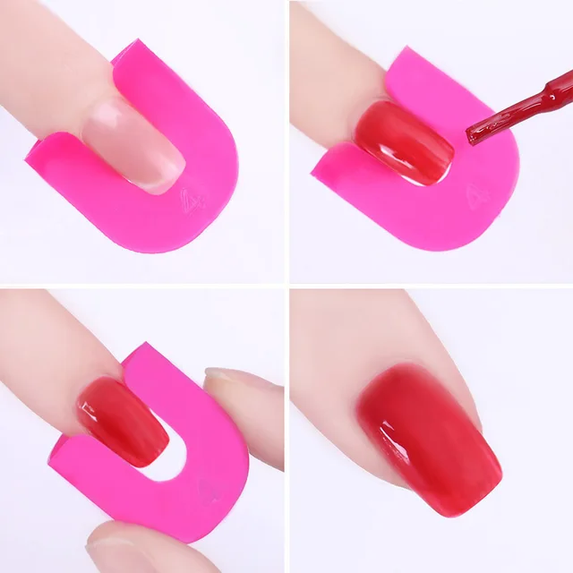26pcs Creative Finger Cover Nail Gel Polish Protector Spill 26pcs Creative Finger Cover Nail Gel Polish Protector Spill Resistant Manicure Molds Shield
