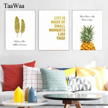 TaaWaa Poster Kinderkamer Pineapple Quote Canvas Painting Wall Art Posters And Prints Decorative Pictures For Living Room Decor