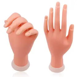 Профессиональная практика руки гибкие силиконовые протезы для ногтей обучение руки мягкий дисплей Модель персональный салон маникюрные