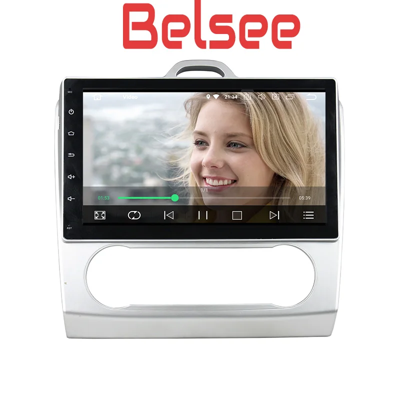 Belsee 10,1 дюймов экран Радио 2 din Android 8,0 головное устройство dvd gps навигация стерео аудио HD для Ford Focus AT 2 3 mk2 2006-2011