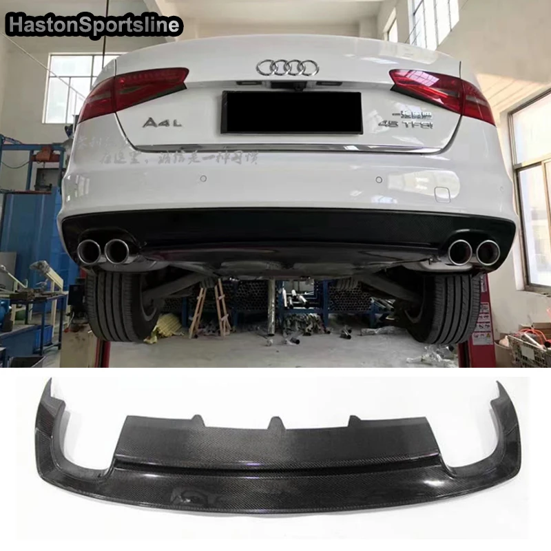 A4 S4 SLine Carbon Fiber Rear Bumper Lip Diffuser for Audi S4 S line
