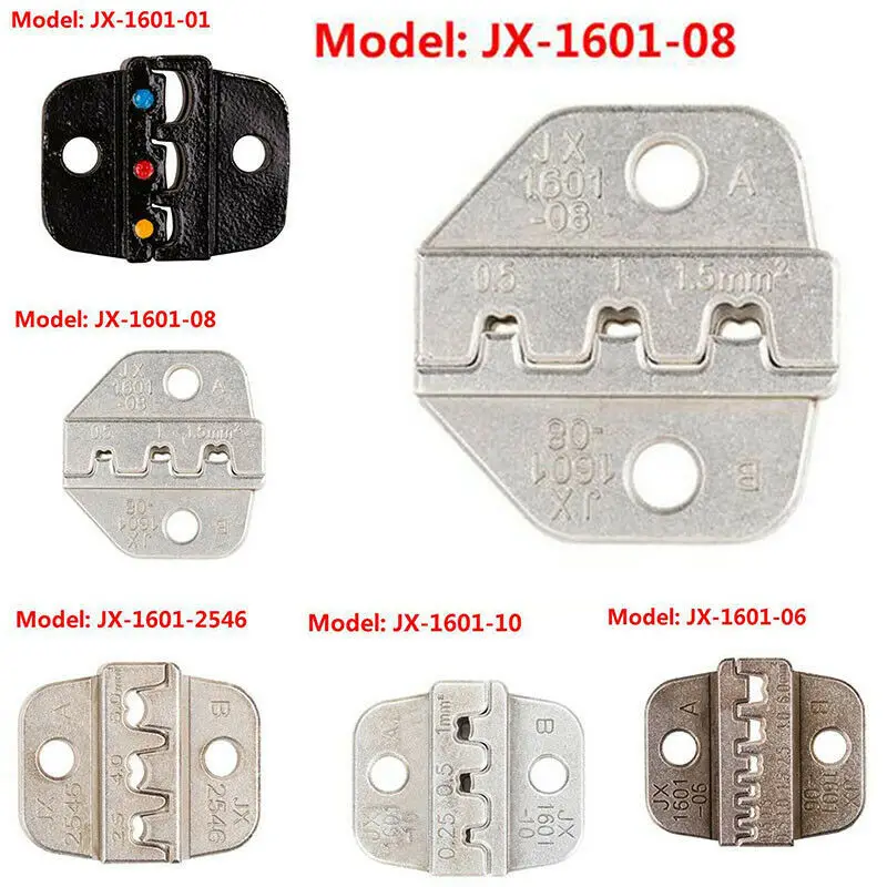

Tools Connector 5 Types Insulated Terminals Mold Wire Crimper Jaw Ferrule Die Crimping Pliers Accessory Crimping Tool