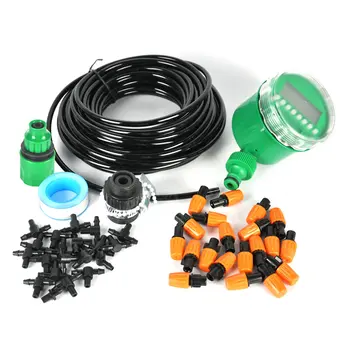 

BORUiT 15M 4/7mm DIY Automatic Micro Drip Irrigation System Adjustable Dripper Smart Watering Timer Controller for Garden Plants