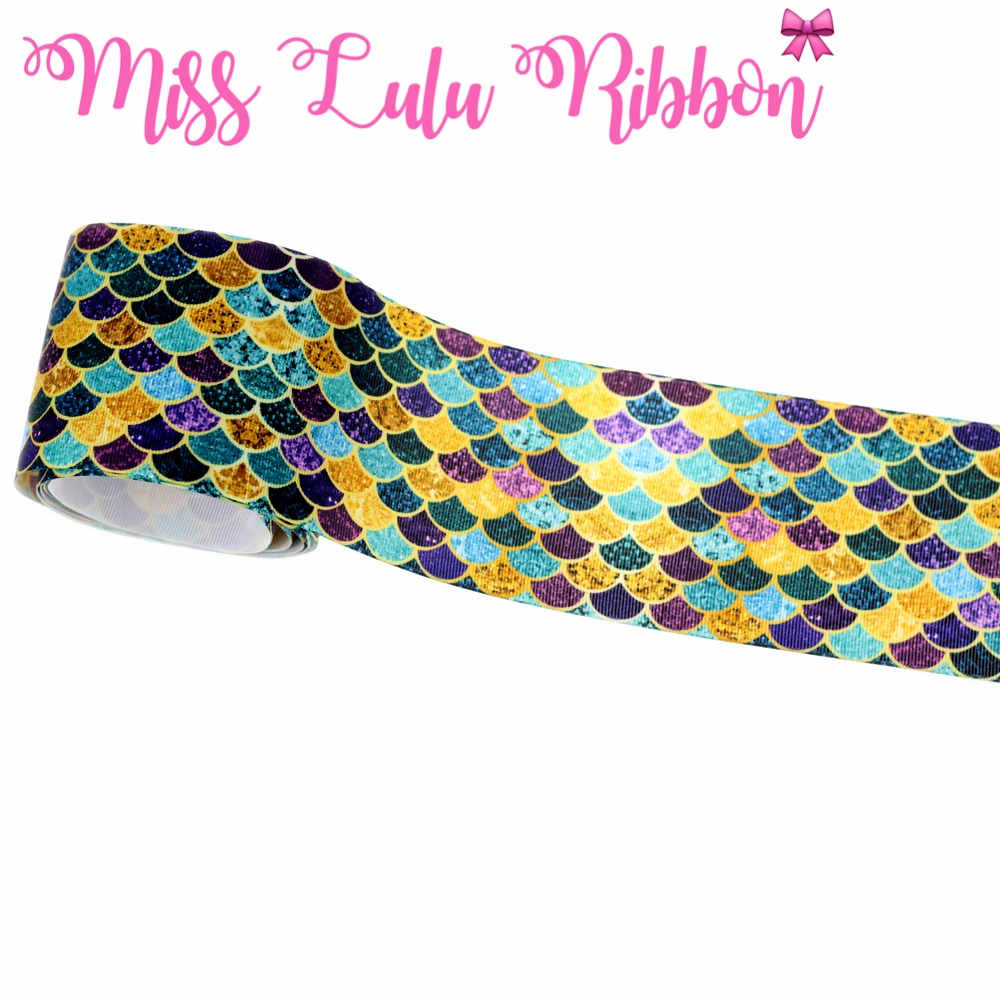 22 мм 75 серия шкал печатная Grosgrain лента градиент цвета DIY подарок банты Упаковка