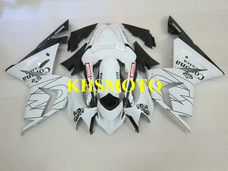 

Injection mold Fairing Kit for KAWASAKI Ninja ZX10R 04 05 ZX 10R 2004 2005 zx 10r ABS Cool white black Fairings set+gifts KY29