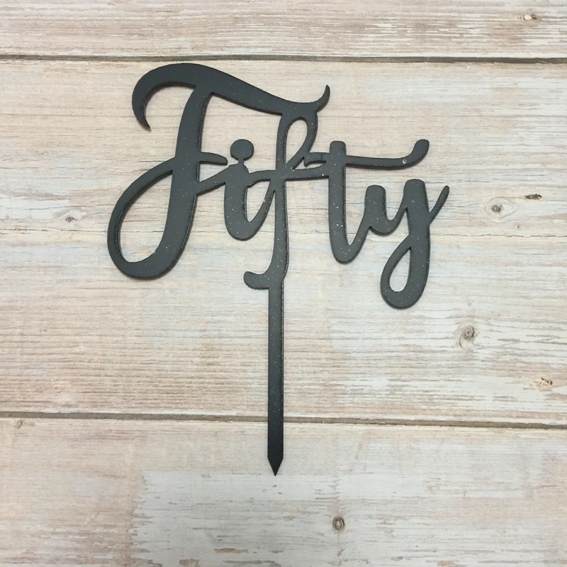  5pcs cake topper number thirty forty fifty happy birthday cake topper acrylic  (4)
