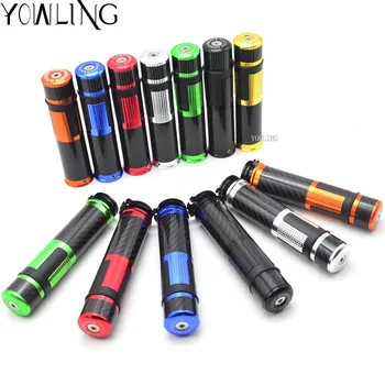 

Universal Motorcycle 22mm 7/8" Carbon Fiber Handle Bar Hand Grips Bar Ends for Yamaha TMAX 530 T MAX 500 Honda CR 250 MT-125