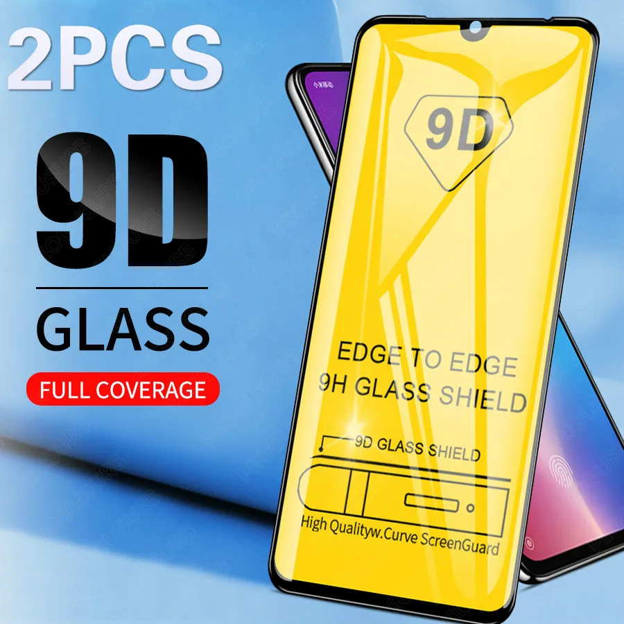 

2PCS 9D Full Glue Tempered Glass Full Cover Screen Protector For Xiaomi Mi CC9 A2 Lite Mi A1 A2 5X 6X Redmi K20 Note 7 6 5 Pro