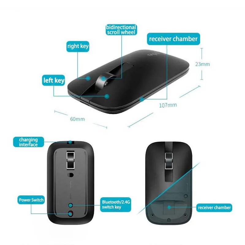 Аккумуляторная многорежимная Bluetooth мышь Rapoo M550 беспроводная 3 0/4 0 и 2 4G для