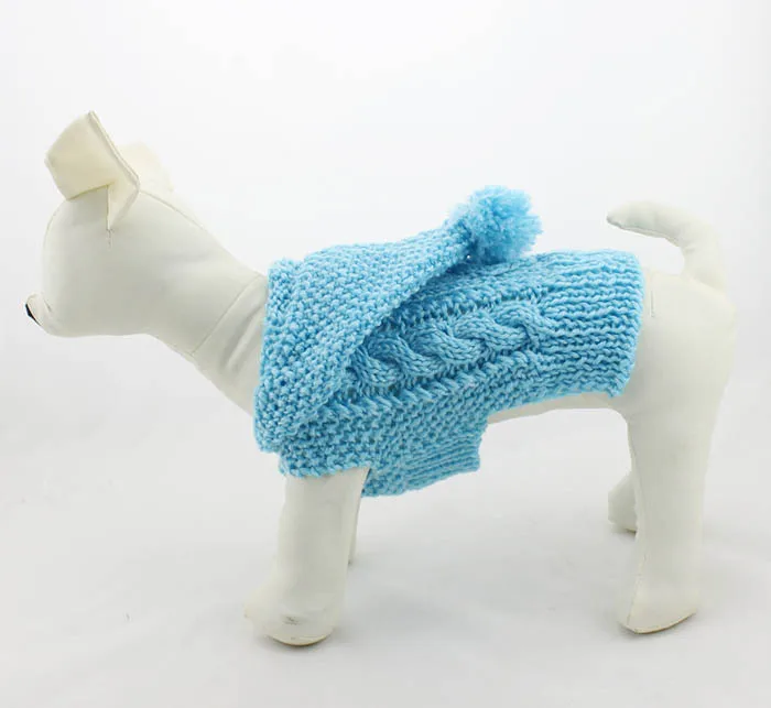Handmade dogs cats knitted sweaters clothes doggy autumn winter hoodies