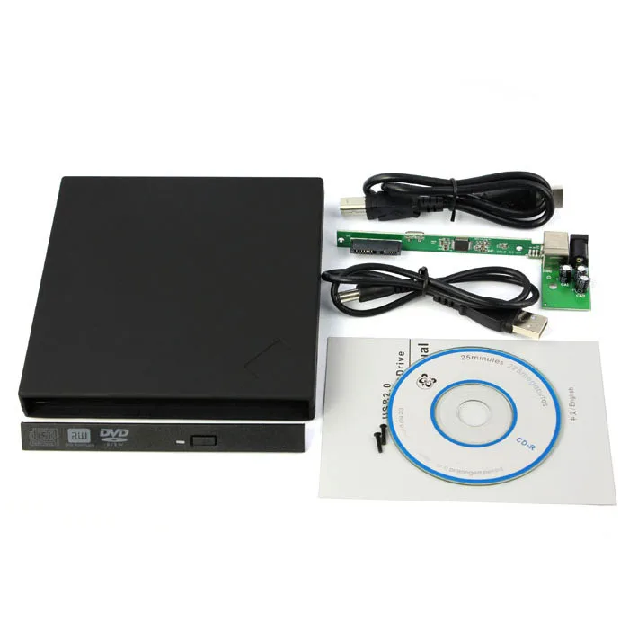 

External USB2.0 Slim Case Enclosure 9.5mm SATA Laptop Tray CD DVD Drive Just for you